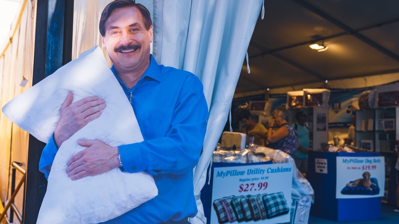 My Pillow Mike Lindell cardboard cutout and store