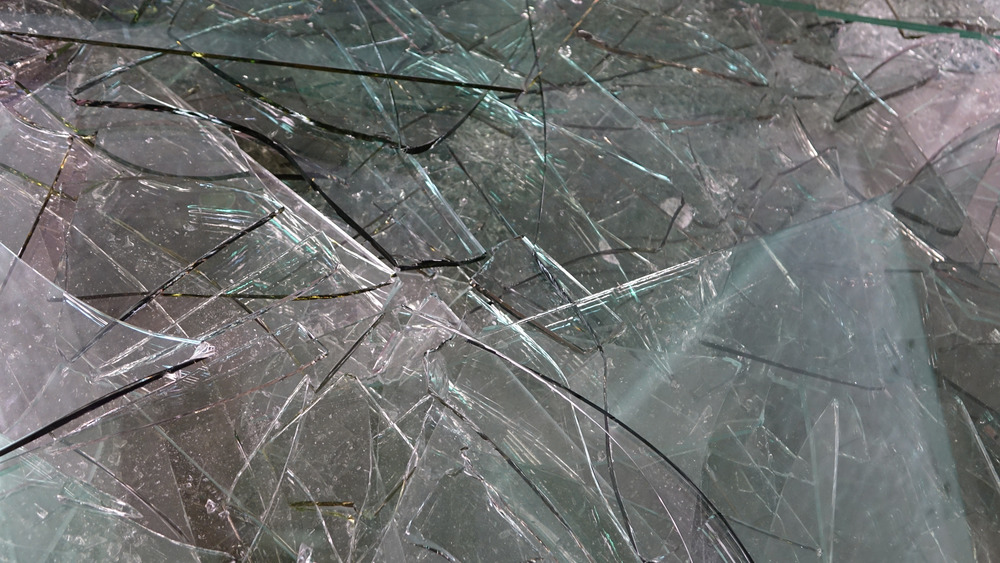 broken glass shattered