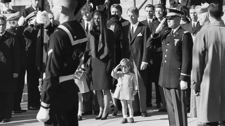 JFK Jr. saluting his father's casket
