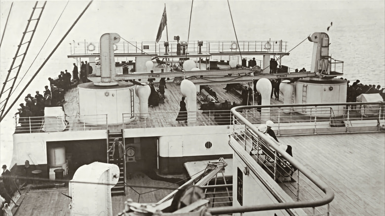 Original Titanic crew on deck