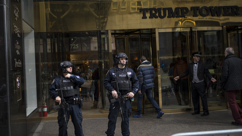 Armed police outside Trump Tower