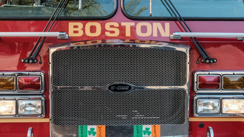Boston fire truck front grill
