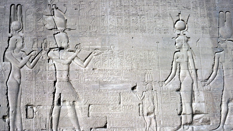 Relief of Cleopatra and Caesarion