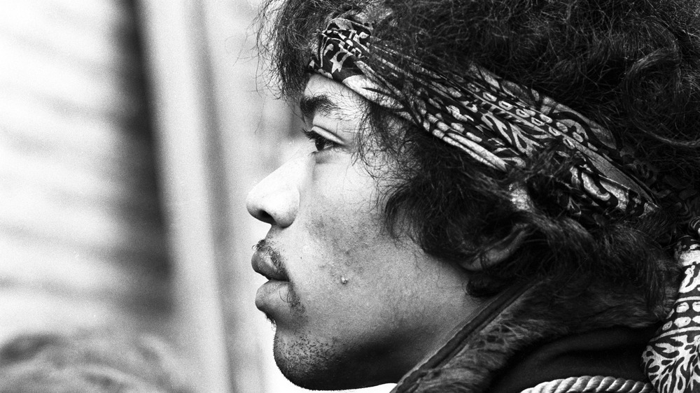 Close up of Jimi Hendrix in 1967
