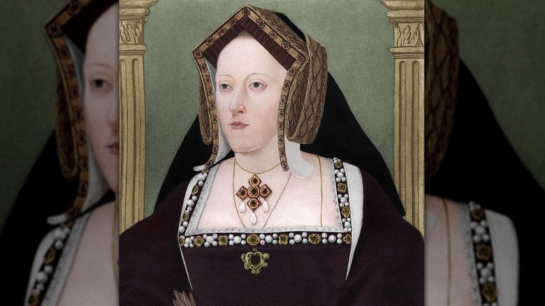 Formal portrait of Katherine of Aragon