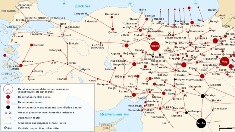 Map of Armenian Genocide