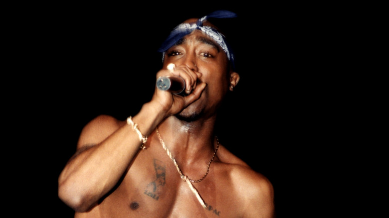 Tupac Shakur on stage
