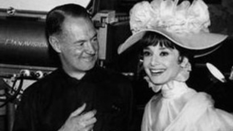 Audrey Hepburn with cinematographer Harry Stradling