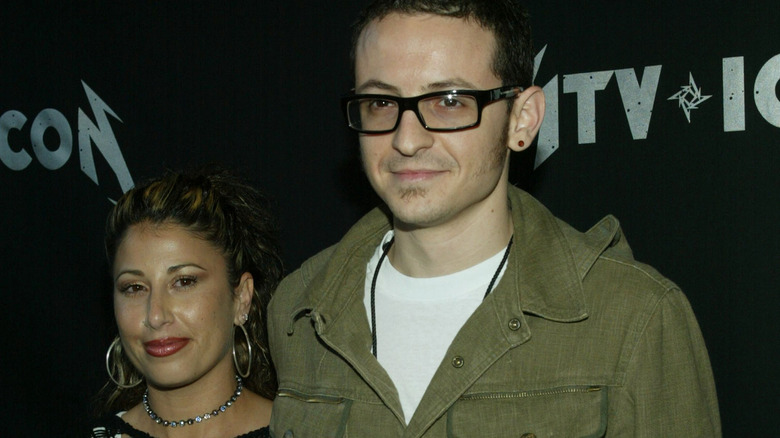 Chester Bennington with his first wife Samantha