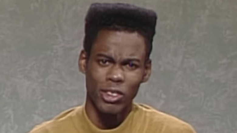 Chris Rock on SNL looking angry