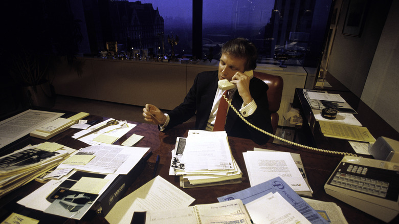 Donald Trump in his office in 1987