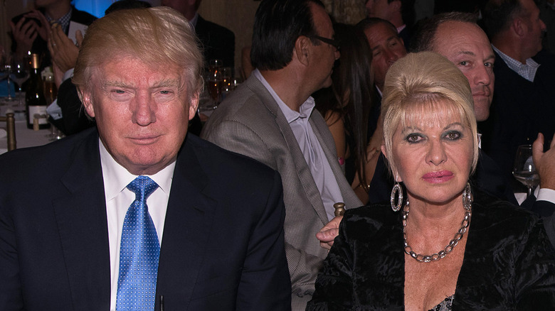 Donald and Ivana Trump at dinner