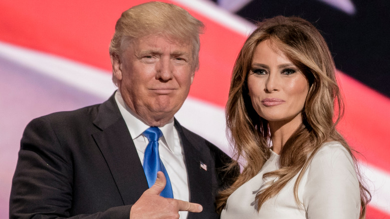 Donald and Melania Trump at the  2016 RNC