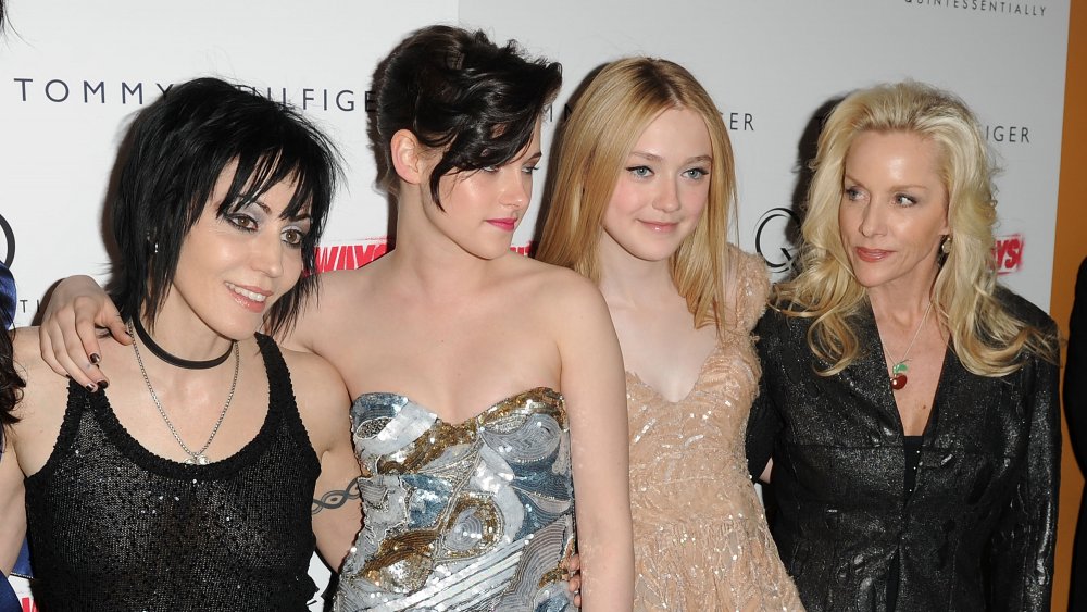 Joan Jett, Kristen Stewart, Dakota Fanning, Cherie Currie at The Runaways premier