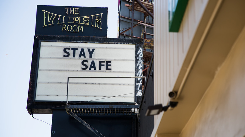 Live music venue The Viper Room remains closed due to restrictive Coronavirus measures on April 14, 2020