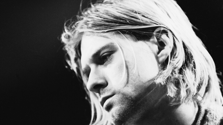 Kurt Cobain looking down