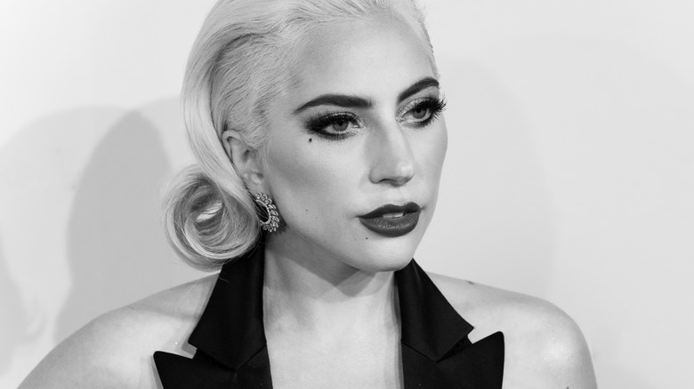 Lady Gaga poses at Gala 