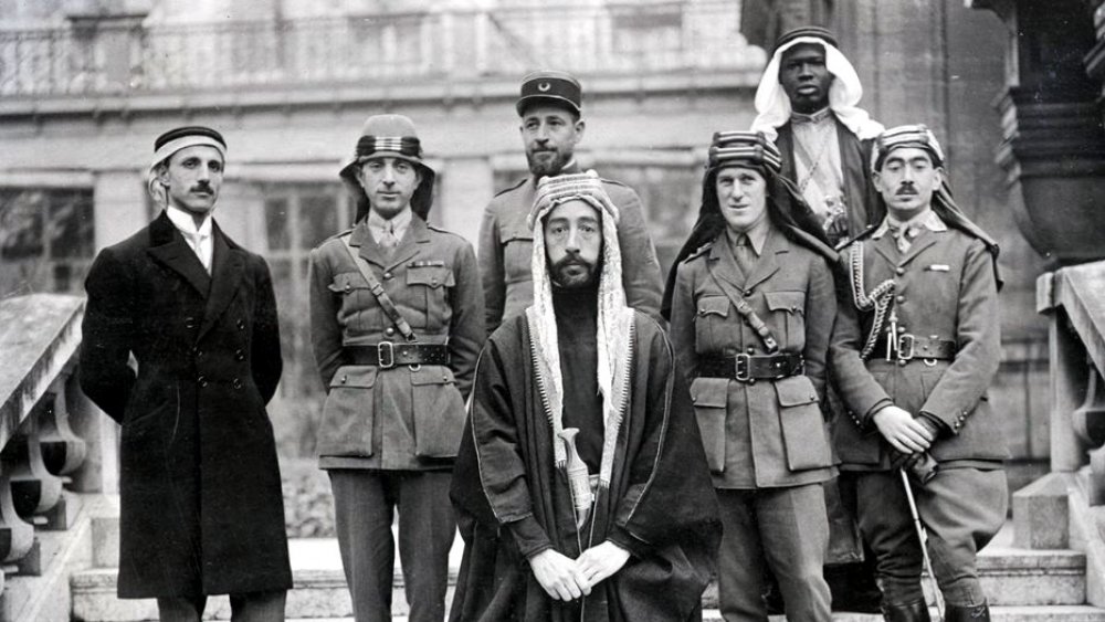 The Faisal party at the Versailles Conference, Lawrence of Arabia