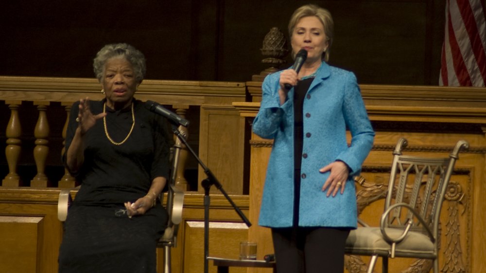 Maya Angelou and Hillary Clinton