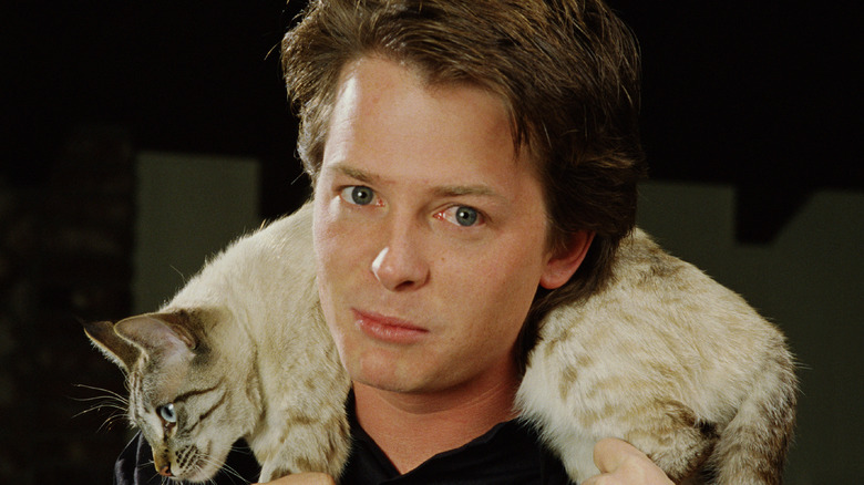 Michael J. Fox and a cat