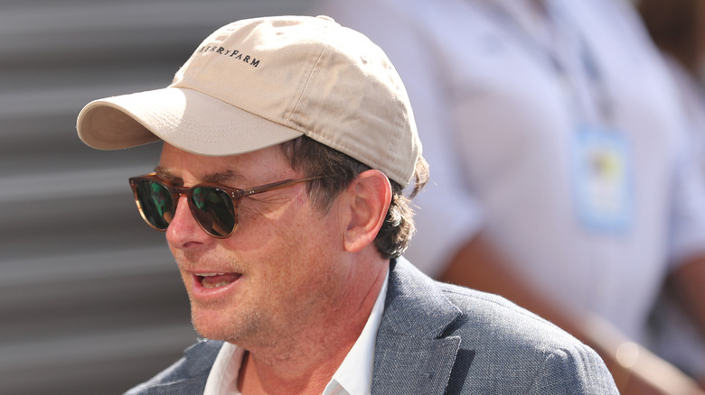 Michael J. Fox hat sunglasses