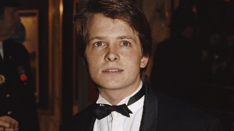 Young Michael J. Fox tuxedo