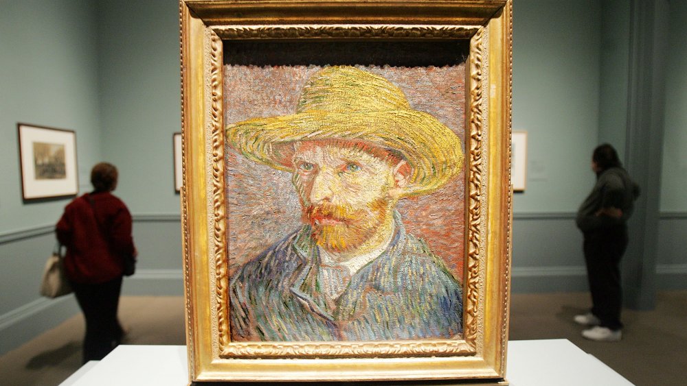 Vincent Van Gogh's painting "Self Portrait with a Straw Hat"
