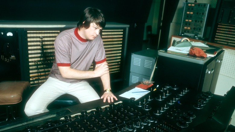 Brian wilson in the studio in 1966