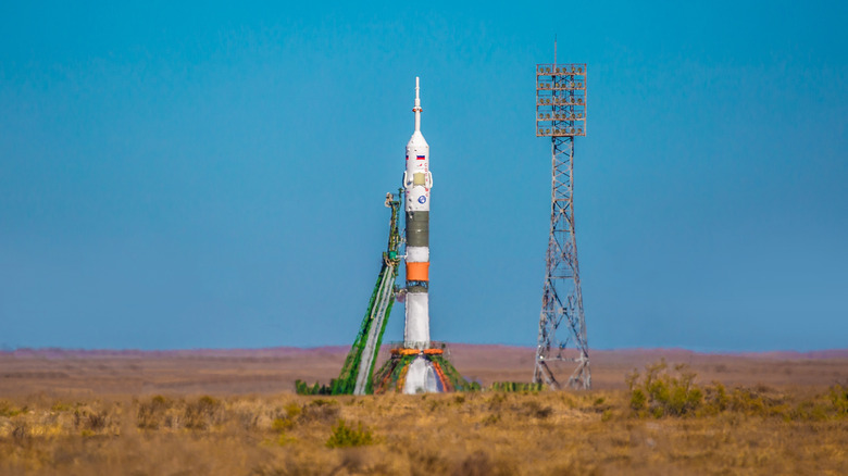 Soyuz rocket at Baikonur Cosmodrome