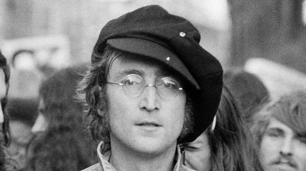 John Lennon looking to the side