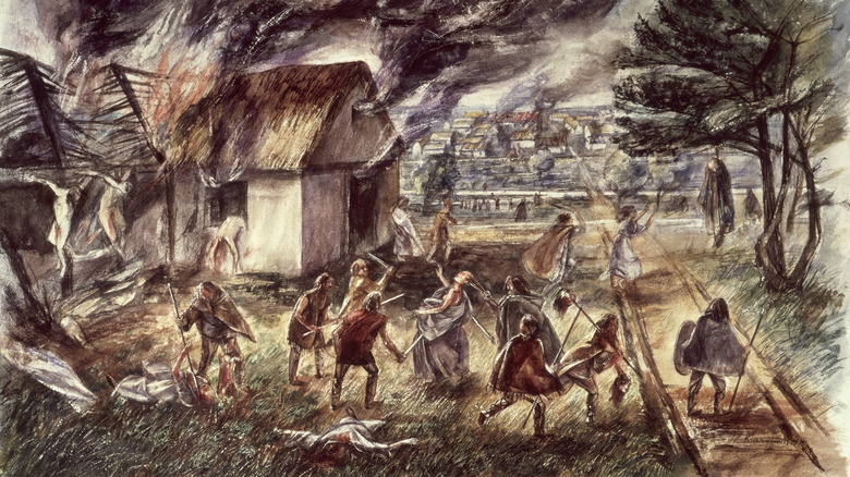 Boudica's revolt in London illustration