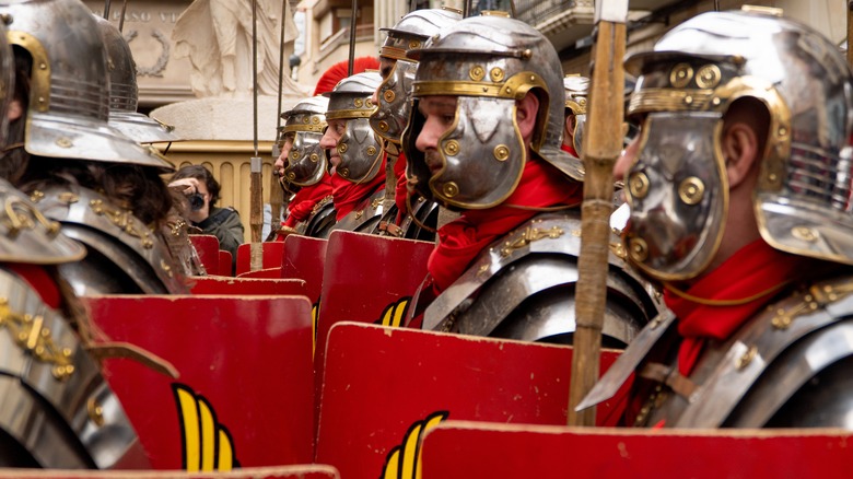 roman soldiers in formation