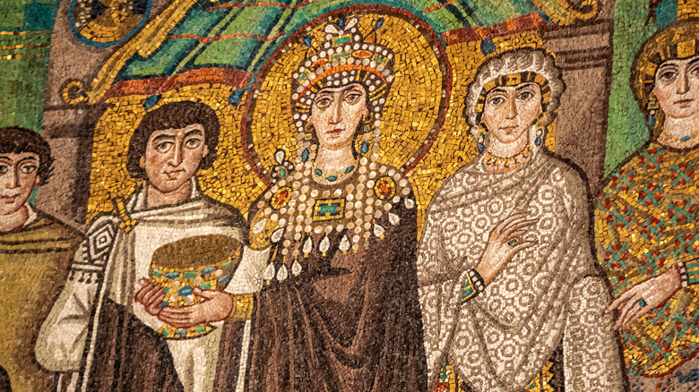  Basilica of San Vitale mosaic Empress Theodora
