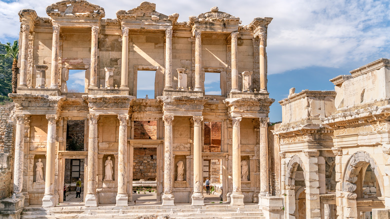 ruins Celcus Library at Ephesus, Turkey