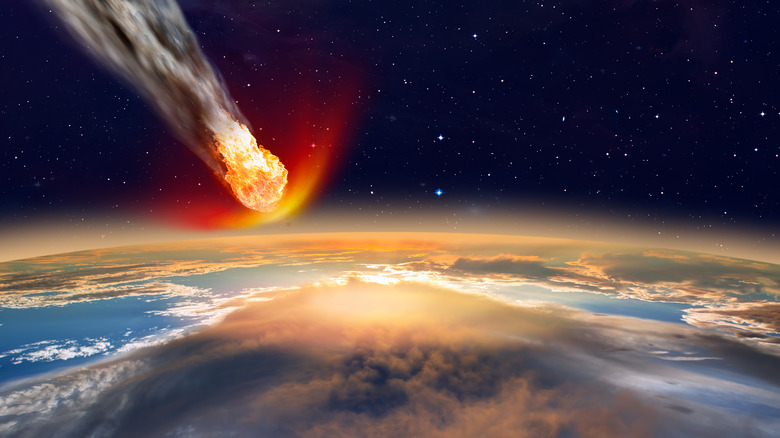 asteroid falling to earth