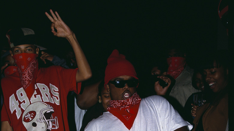 Bloods gang members in the 1990s