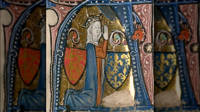 Medieval miniature of Isabella of France