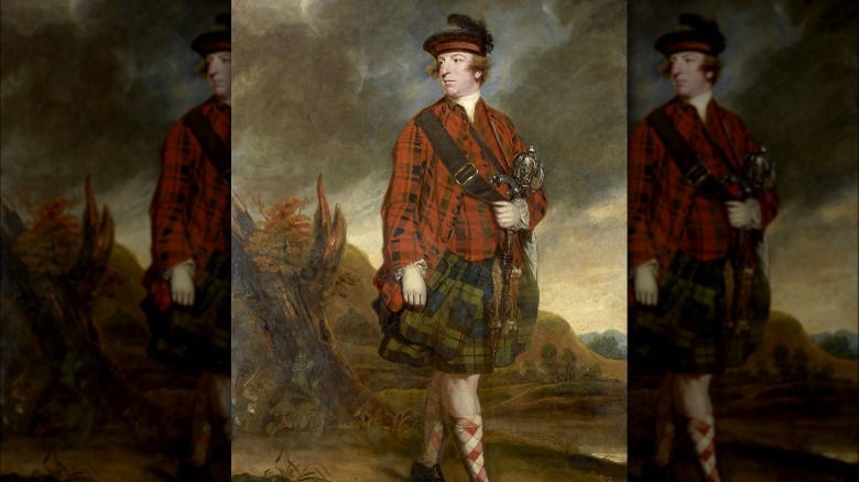 Portrait of John Murray, 4th Earl of Dunmore, wearing a kilt