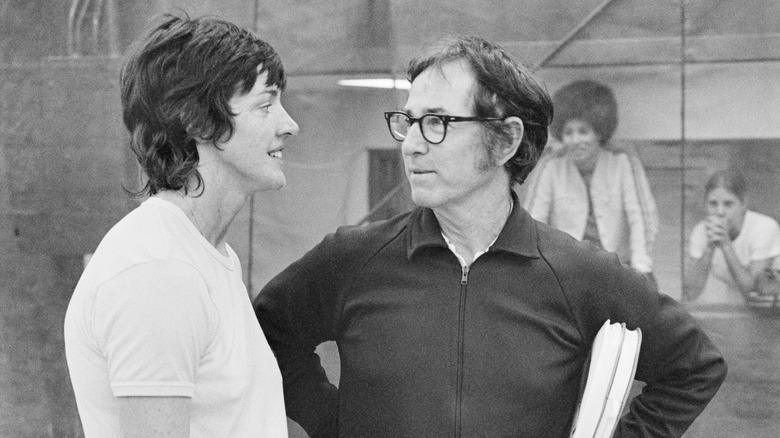Margaret Court and Bobby Riggs talking