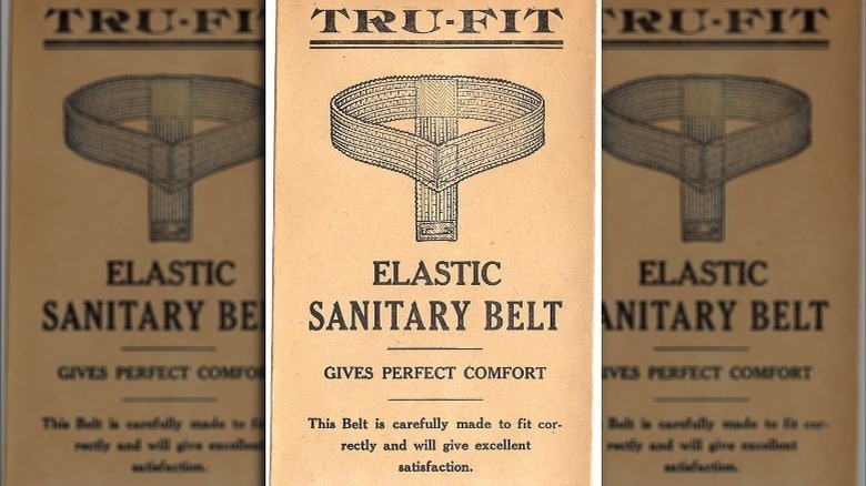 elastic sanitary belt advertisement 