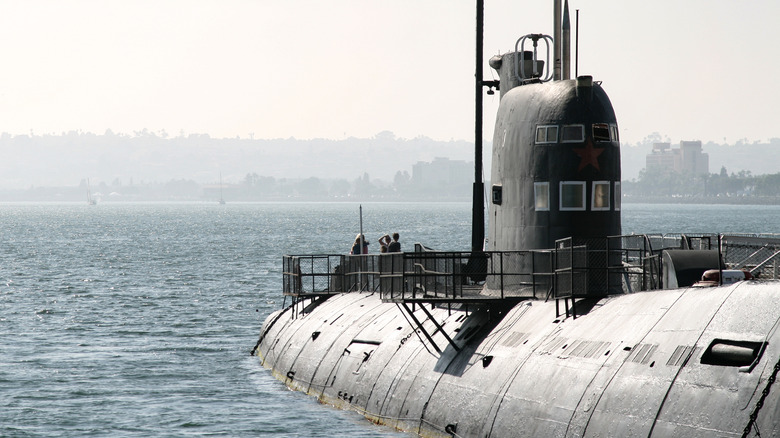 submarine on water's surface