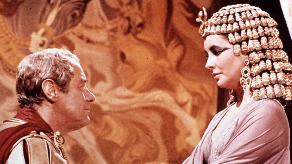 Cleopatra and Caesar portrayed by Rex Harrison and Elizabeth Taylor