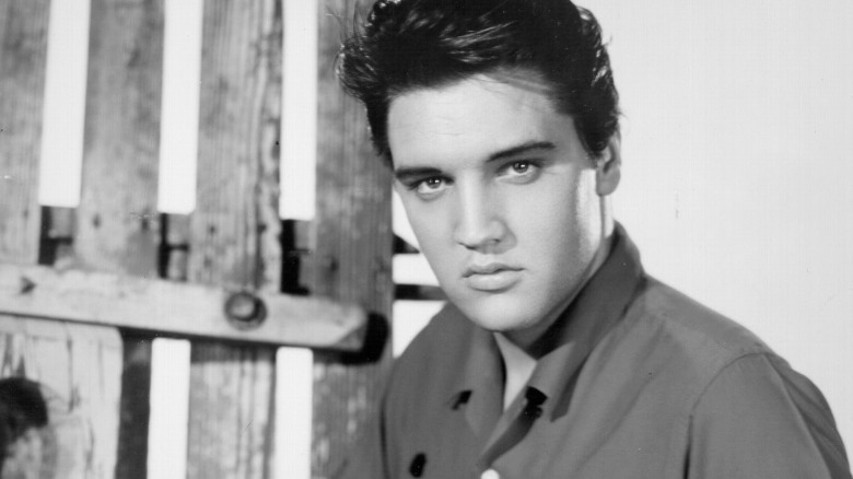 Elvis Presley looking intense