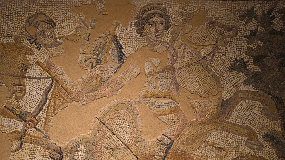 Amazons hunting, 2nd century mosaic