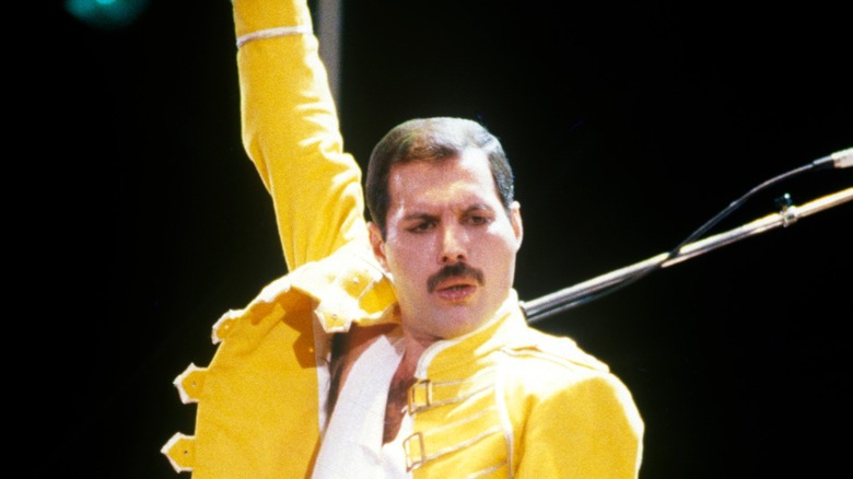 Freddie Mercury performing