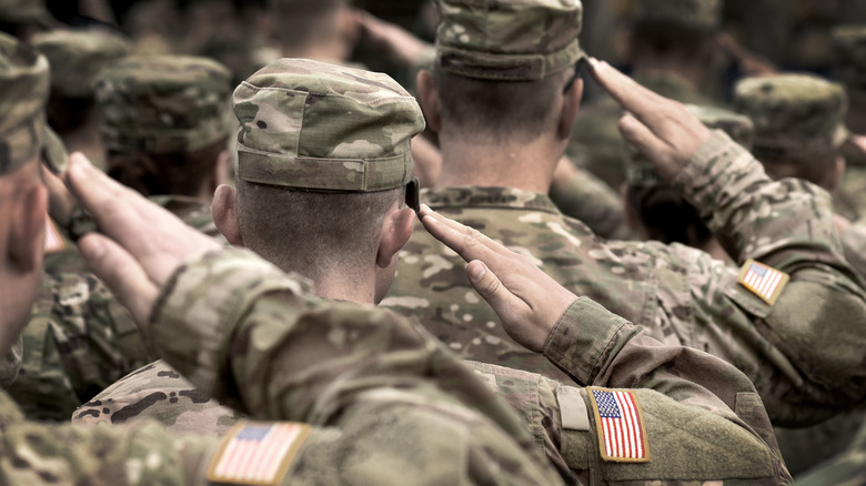 US Army saluting