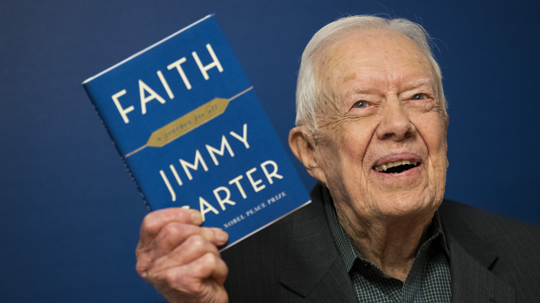 Jimmy Carter promoting his book