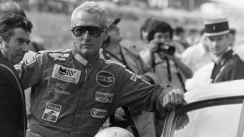 Paul Newman in racing gear