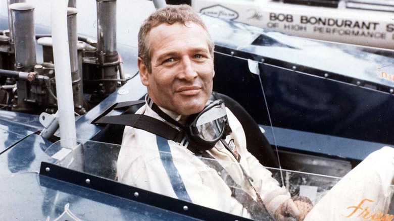 Paul Newman at the wheel