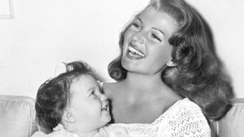 Rita Hayworth and her daughter, Rebecca
